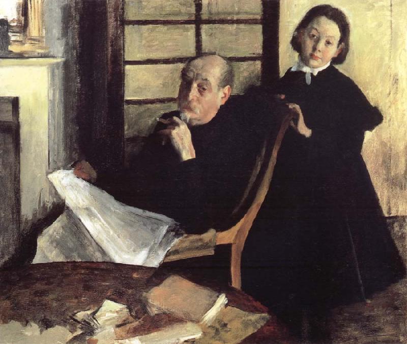 Edgar Degas Henri de Gas et sa niece Lucy oil painting image